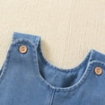thumbnail image 6 of MHZLDYZ Baby Boy Clothes Baby Denim Overalls Spring And Autumn Soft Not Slip Shoulder One Year Old Baby Fall Jeans Super Handsome Baby Crawling Clothes Baby Boy Onesies 0-3 Months (Blue,90), 6 of 6