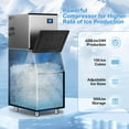 thumbnail image 3 of TITTLA 420Lbs/24H Commercial Ice Maker Machine,300 Lbs Storage,156 Ice Cubes in 12-15 Mins,Stainless Steel Ice Maker for Restaurant Bar Cafe Commercial Use, 3 of 12