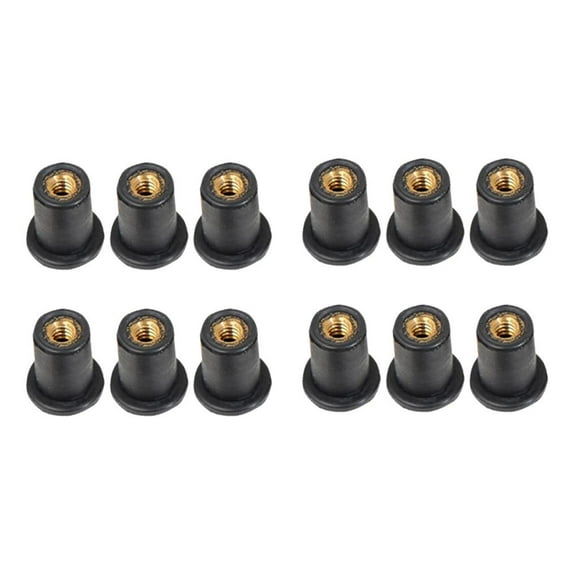 Paquete de 12 Tuercas de Pozo BLESIY Tuercas de goma de Inserción de 5 Mm