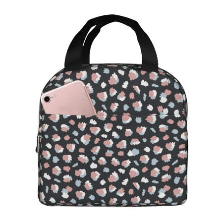 Insulated Lunch Bag for Women Men - Abstract dot print Leakproof Cooler Lunch Box for Women Men  Lunch Tote Bags for Work School Picnic Travel