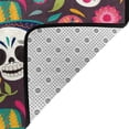 thumbnail image 4 of LNWH Mexican Skull Floral Gothic Art Rug for Bedroom Living Room, Non-Slip Soft Foldable Carpet, 63" x 48", 4 of 6