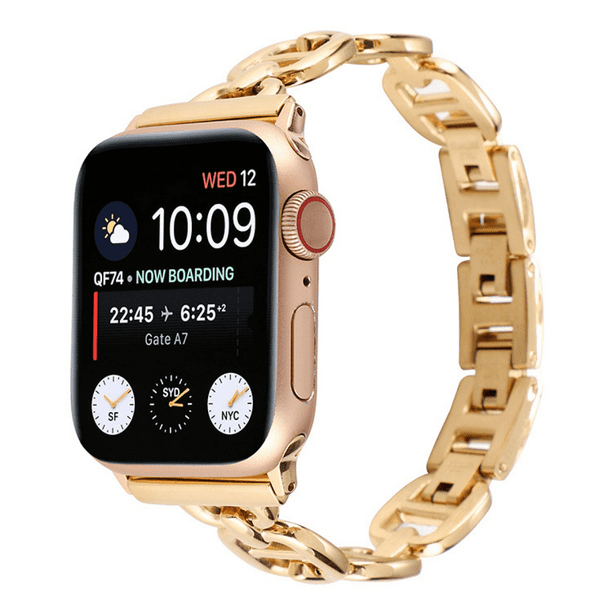 Luxury Stainless Steel Band for Apple Watch Bands 38 40 41mm Metal Folding Links for iWatch Series 8 7 6 5 4 3 2 1 SE Y766