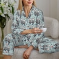 thumbnail image 6 of Daiia Sea Otter for Women's Long-Sleeved Pajama Set – Soft & Comfortable Sleepwear Button-Up Pajamas Cozy Lounge Wear-Medium, 6 of 7