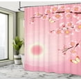 thumbnail image 5 of Ambesonne Landscape Shower Curtain, Nature Blossom Tree, 69"Wx84"L, Pink Yellow, 5 of 5