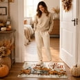 thumbnail image 6 of LEFXSMR Fall Bathroom Rugs Non-Slip Bath Mat Pumpkin Maple Leaves Design Area Rug for Front Door Porch Entryway Thanksgiving Decorations, Orange, 6 of 6