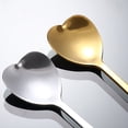thumbnail image 3 of BUYISI Heart Shaped Gold Stainless Steel Spoon Suitable For 6Pcs Of Ice Cream Coffee Gold, 3 of 7
