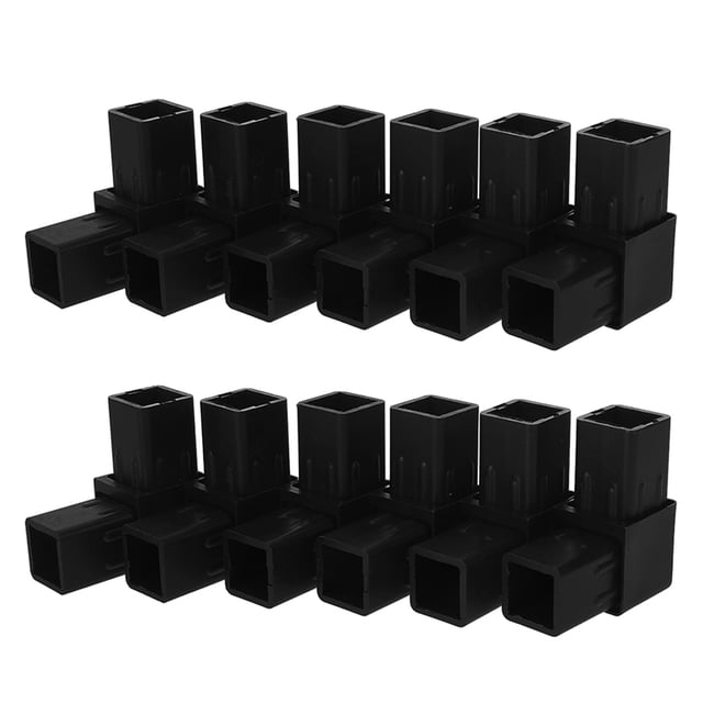 Nestingho 12Ud Accesorios Para Aire Acondicionado Conector En L Para Cuadrados Plástico Negro