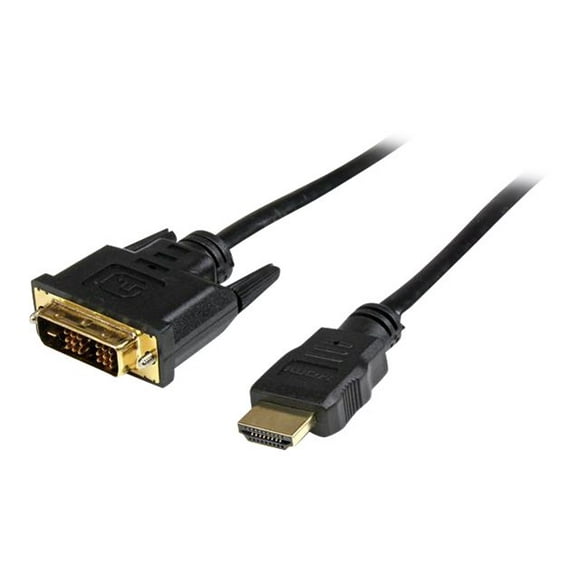 StarTech.com 10ft HDMI to DVI D Adapter Cable - Bi-Directional - HDMI to DVI / DVI to HDMI Adapter for Your Computer Monitor (HDMIDVIMM10) - Adapter cable - HDMI male to DVI-D male - 10 ft - black - for P/N: MDP2HDEC, RKCOND17HD, ST121HD20FXA, ST121HDBTSC, ST12MHDLNHR, VID2HDCON2, VS424HD4K60