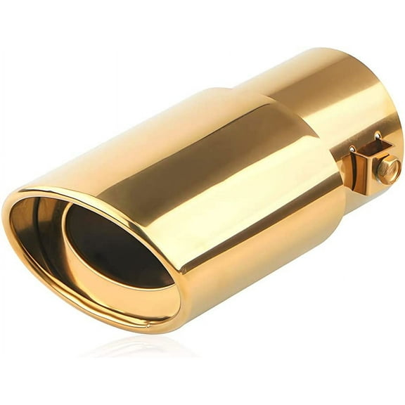 Exhaust Tips Stainless Steel, Car Exhaust Tail Muffler Tip Pipes Muffler Modification, Inlet 2.5" Outlet 3.2" Polished Finished Tail Pipe, Auto Replacement for Most Cars Sedans Trucks