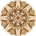 thumbnail image 1 of Ahgly Company Machine Washable Indoor Square Transitional Deep Peach Orange Area Rugs, 3' Square, 1 of 7
