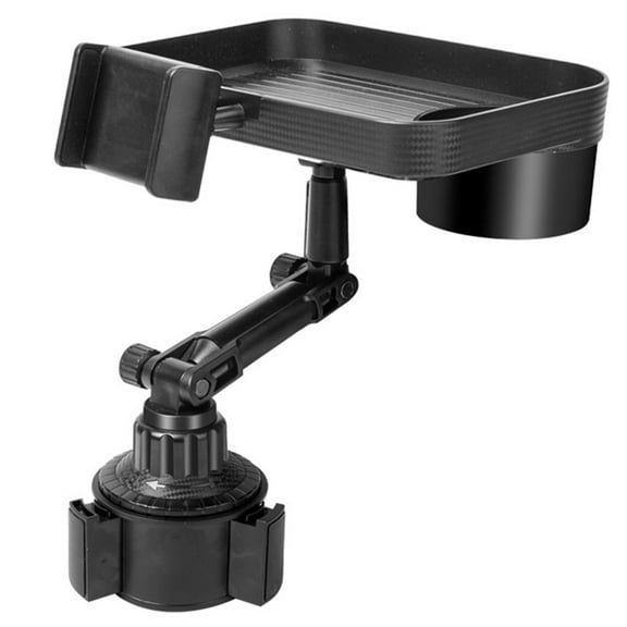 BAMILL Car Cup Holder Expander Tray Mobile Phone Drink Food Tray Table With 360 Rotatio