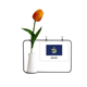 thumbnail image 1 of Tarjeta de jarrón artificial de tulipanes, 1 of 3