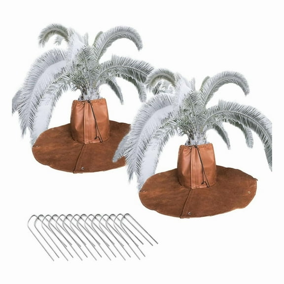 2 Pack Winter Protection for Palm Trees Root - Bag, Thermal Plant Cover Protector with Drawstring