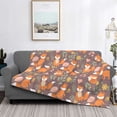 thumbnail image 2 of Rateoe Cute Little Fox Pattern Flannel Throw Blanket, Ultra-soft Blanket for Bed, Couch, Car, Hypoallergenic Anti-pilling blanket-60"x50"(Horizontal), 2 of 6