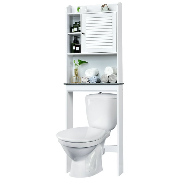 Costway Over The Toilet Space Saver, Over The Tank Bathroom Space Saver Cabinet