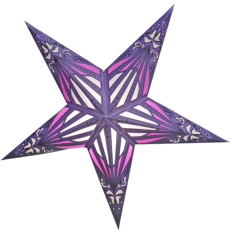 Purple Sunshine Window Star Lantern