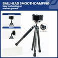 thumbnail image 6 of Fotopro 60" Carbon Fiber Tripod with Ball Head, 1.7 lbs Ultralight Travel Tripod for Camera DSLR, Max Load 22lbs,  X-Aircross 3 Lite, Slate Gray, 6 of 15