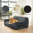 thumbnail image 3 of PamapicLife Plush Fluffy Foam Filled Bean Bag Chair, Gray, 3 of 7