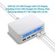 thumbnail image 4 of Adaptador de corriente de cargador USB multipuerto de 50 W con 1 QC 3.0 9V2A Max Quick Charge 3.0 Hub Cargador rápido Toma USB múltiple para iPhone 11/XR/7//8/6/6s/SE,i, 4 of 5