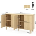 thumbnail image 2 of Tribesigns Sideboard Cabinet with Storage, 59.4-Inch Modern Sideboard Buffet Storage Cabinet with Doors for Kitchen Dining Room Living Room(Walnut), 2 of 5