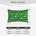 thumbnail image 4 of Gukieu green Skull Print Plush Pillow Cover, Hidden Zipper Pillow Protector without Pillow Core, Suitable for Bedroom, Office, Car Decoration-14"x20", 4 of 6