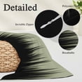 thumbnail image 3 of Sage Green Black Ombre Pillow Covers 12"x20", Modern Abstract Striped Gradient Soft Brushed Microfiber Breathable Throw Pillow Covers, Decorative Pillowcase with Zipper for Couch Sofa Bedroom, 3 of 9