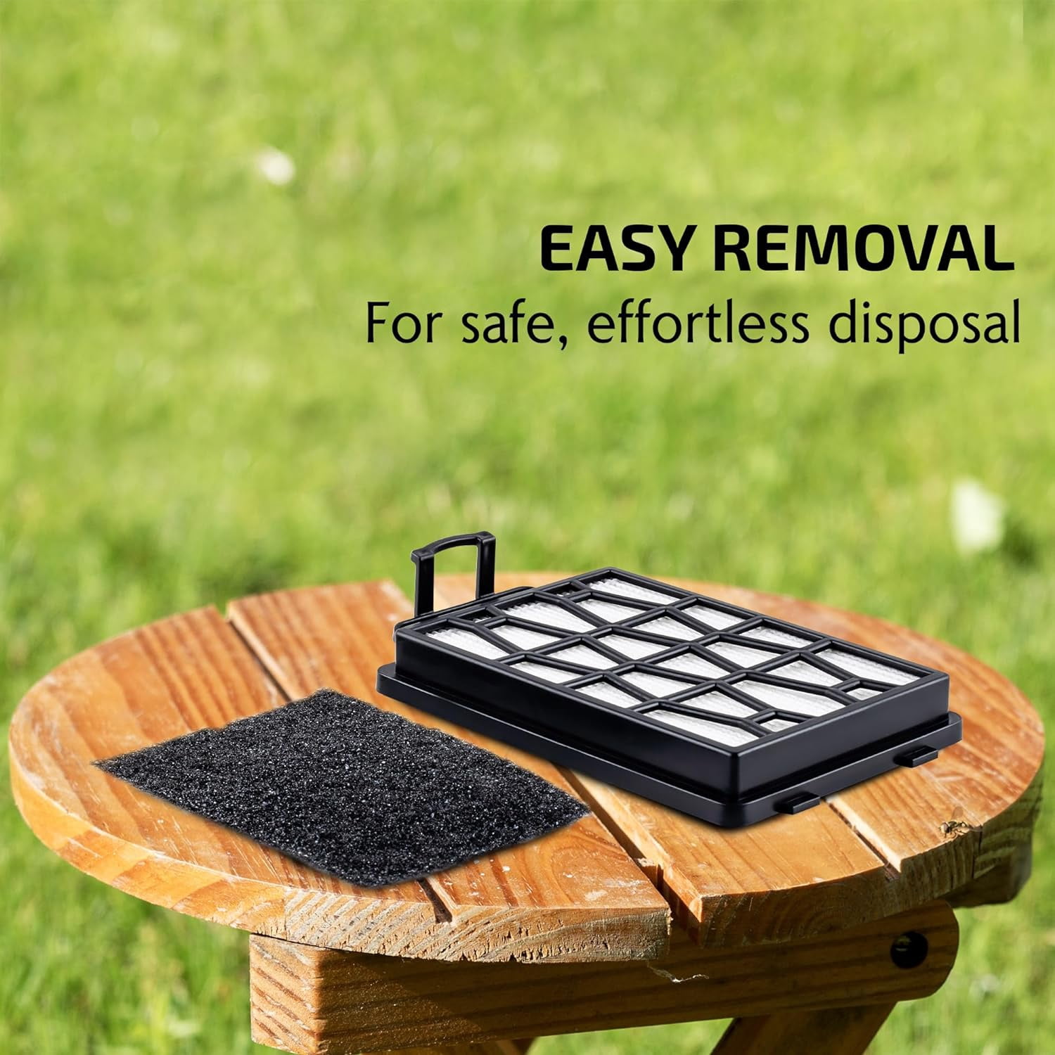 OVENTE Replacement Filter for ST1600B Vacuum Cleaner (Pack of 2), Efficiently Trap Small Particles, Easy to Remove and Install, Black ACPST167122