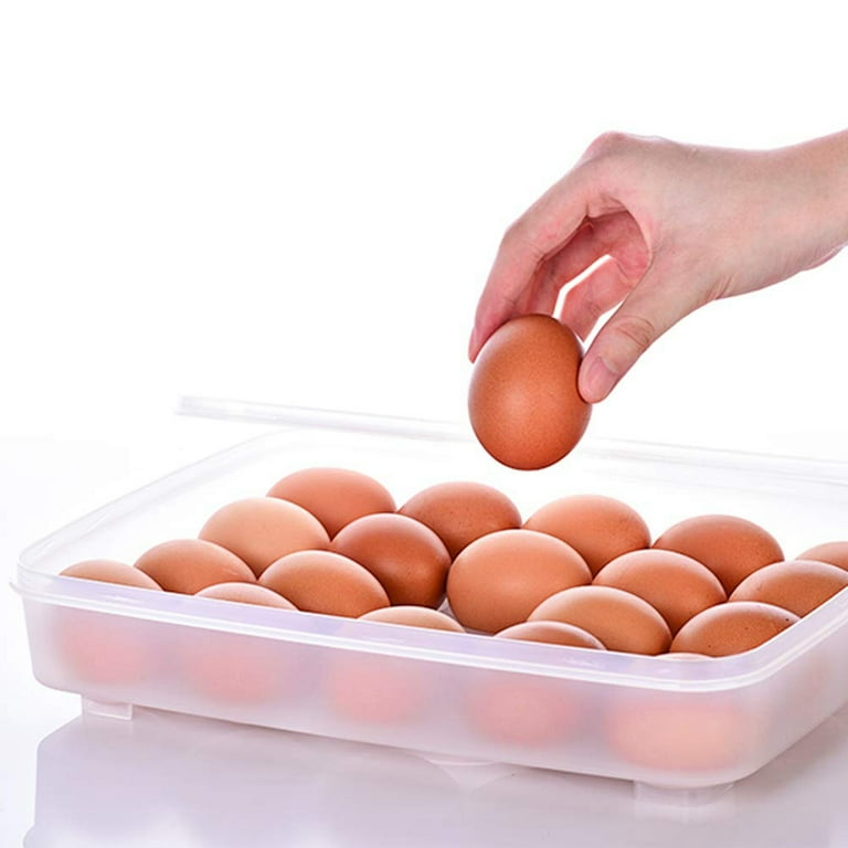 Egg Holder For Refrigerator, Deviled Egg Tray Carrier With Lid