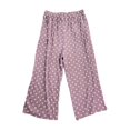 thumbnail image 3 of Women's Polka Dot Floral Eighth Wide Leg High Waist Loose Home Casual Pants, 3 of 3