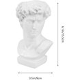thumbnail image 4 of Maceta de cabeza de escultura, estatua griega de David, maceta suculenta, jarrón, bolígrafo, soporte para brochas de maquillaje para jardín, decoración del hogar Fokelyi LKX-1270, 4 of 7