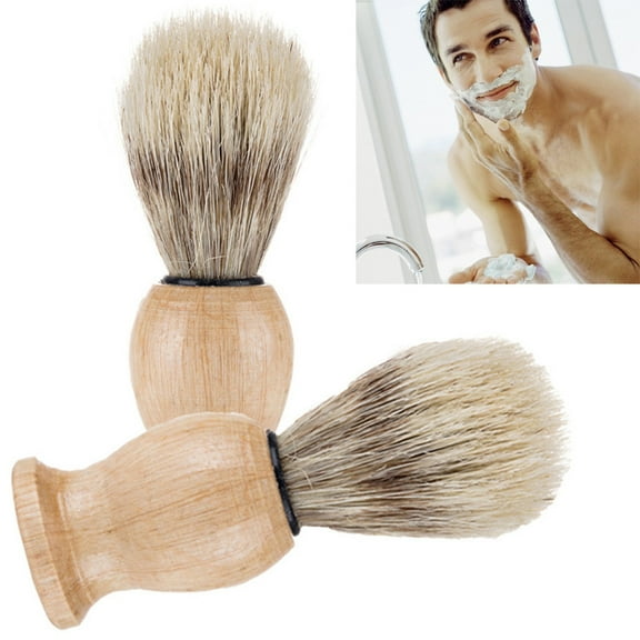 Teissuly Men Shaving Bear Brush Best Hair Shave Wood Handle Barber Tool