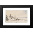 thumbnail image 2 of Joseph Mallord William Turner 14x10 Black Modern Framed Museum Art Print Titled - The Channel Sketchbook 31 (ca. 1845), 2 of 5