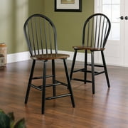 Sauder Edge Water Windsor Chair, Set of 2, Estate Black by Sauder Woodworking Co