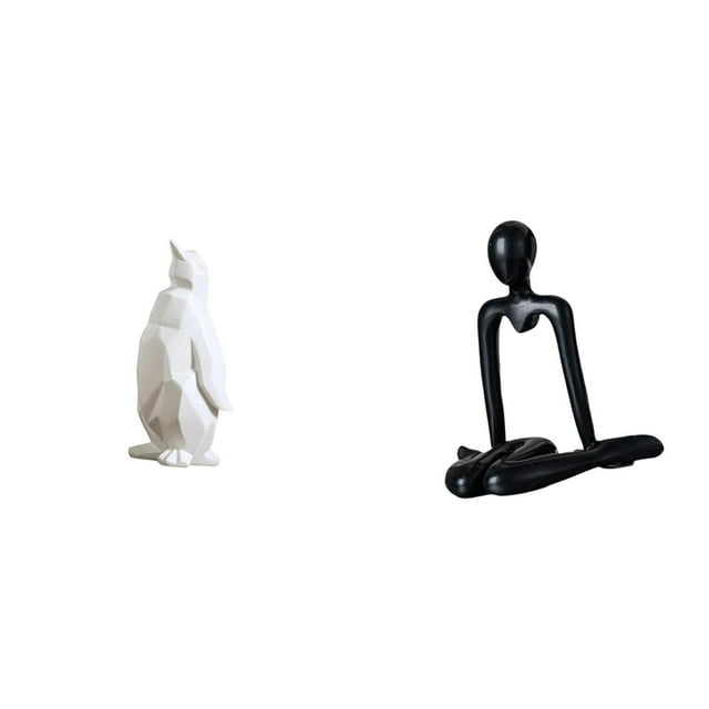 Escultura de pingüino,Escultura de pingüino,decoración nórdica para el hogar,Adorno de mesa con estatua de animal,artesanía,decoración para dormitorio,Figura de escritorio,Escultura