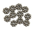 thumbnail image 2 of 1 piezas de cuentas espaciadoras con forma de flor de margarita plateada para mujer, accesorios, dijes, colgantes y fornituras. Metalico, 2 of 8
