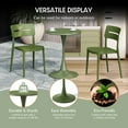 thumbnail image 6 of WestinTrends Playa 23.5" Round Outdoor Indoor Metal Cocktail Dining Table, Olive Green, 6 of 9