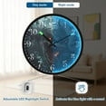 thumbnail image 5 of Voice Activated Clock with Glow Light 12 Inch Large Silent Wall Clock Battery Operated for Home Decor Scary Shark, 5 of 8