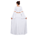 Hularka Women's Metallic Worship Praise Dance Dress Color Block