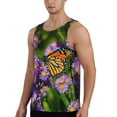 thumbnail image 2 of Salouo butterflies and Gardens for Men's Tank Tops,Sleeveless Muscle Shirts for Men Quick Dry Workout Tank Top Gym Muscle Tee Fitness Bodybuilding Sleeveless T Shirt-3X-Large, 2 of 7