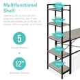 thumbnail image 2 of Best Choice Products L-Shaped Computer Corner Desk, Study Workstation w/ 5-Tier Open Storage Bookshelf - Gray/Black, 2 of 7