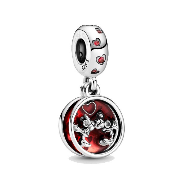 Plata de ley 925 Disney 100th Anniversary Charm Beads Newest Ladies Beaded Fit Original Pandora Bracelet DIY Jewelry in My Order Gao Jinjia LED