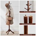 thumbnail image 3 of VASAGLE Coat Rack, Solid Wood Coat Stand, Free Standing Hall Coat Tree with 10 Hooks, Dark Walnut URCR03WN, 3 of 8