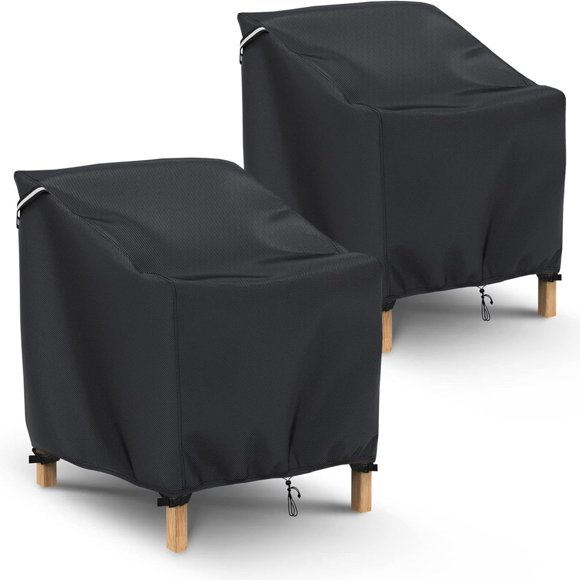 Gasadar Housse de Chaise de Patio - Lot de 2, Housses de Chaise Robustes, Imperméables, Résistantes aux UV et Anti-Décoloration pour Chaises de Mobilier d'Extérieur de Pelouse, 33 Pouces L x 34 Pouces P