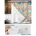 thumbnail image 5 of No Hook Shower Curtain with Snap-in Liner, Coastal Beach Waterproof Fabric Bathroom Curtains, Nautical Summer Coral Starfish Shell Bath Curtains & Mesh Top Window Standard 72"x72", 5 of 9