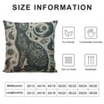 thumbnail image 5 of Decorative Throw Pillow Cover Black Vintage Style Traditional Tattoo Flash Magic Inked Cat Doodle Trendy Stylish Old School White Home Decor Pillow Case, 5 of 5