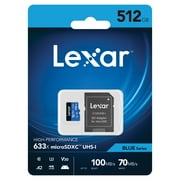 Lexar 512GB High Performance 633X MicroSDHC UHS-I