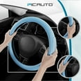 thumbnail image 4 of Gel Particles Steering Wheel Cover, Blue Luxury Leather Car Steering Wheel Protector, Universal Fit 14.5"-15.5" Anti-Slip Car Interior Accessories for Girls & Womenn, 4 of 14