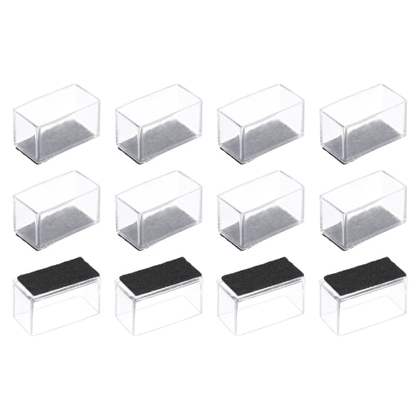 Protectores de patas de silla Uxcell, tapas de patas de silla de PVC y fieltro para madera 20x40mm/ 0.79"x1.57" 12
