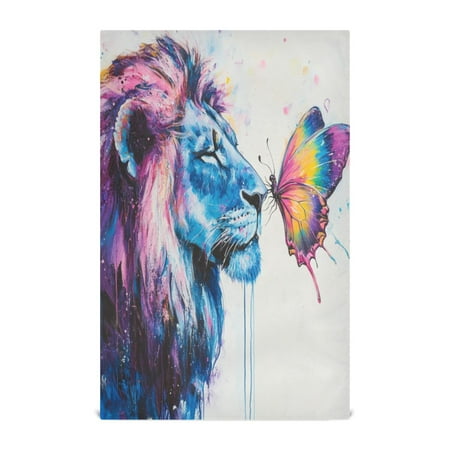 

Kitchen Towel 28x18 Inches x6，Plate Towel Decorative Towel Napkin Tea Towel Tea Towels For Kitchen Dish Cloths & Dish Towels Lion and Butterfly