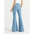thumbnail image 3 of Sofia by Sofia Vergara Women's and Women's Plus Size Melisa High Rise Mega Flare Jeans, 32.5" Inseam, Sizes 0-26W, 3 of 4